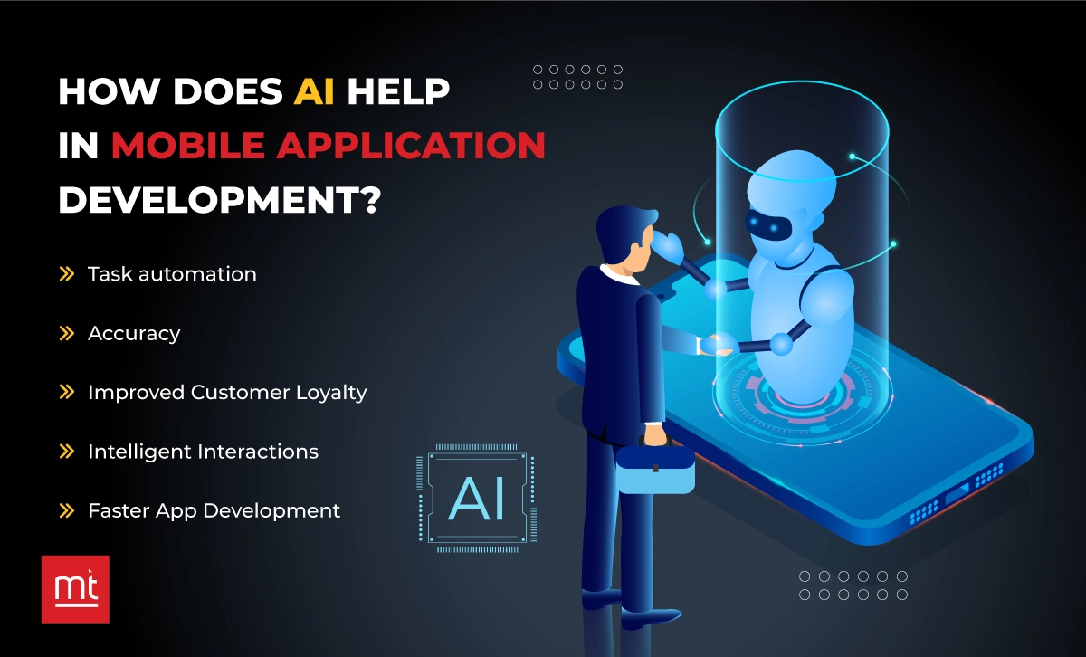 How does AI help in mobile application development